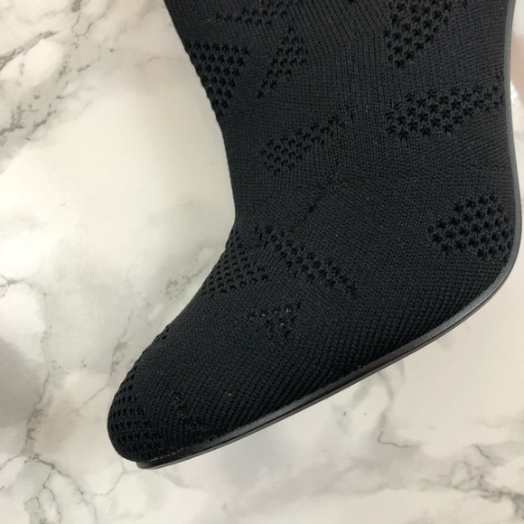 SOLD NEW ASOS Elyssa Black Knitted Sock Boots - Picture 4 of 8